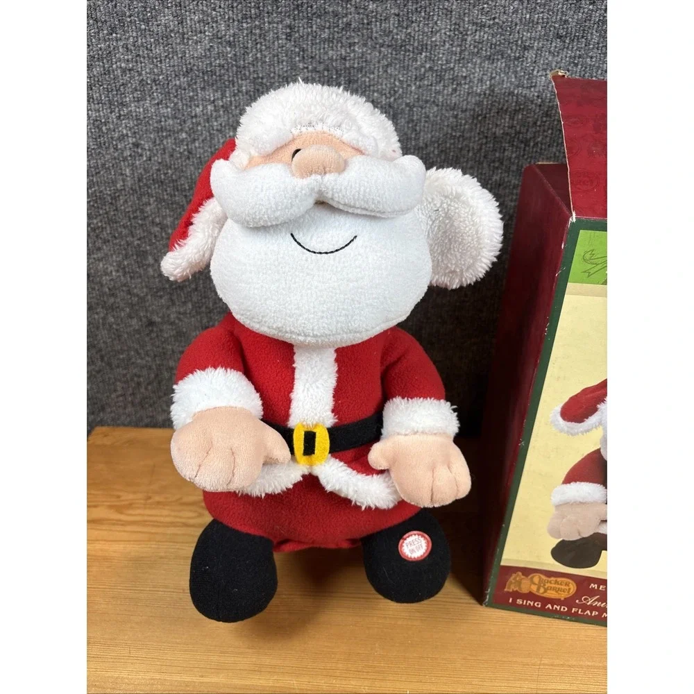 Mingle & Jingle Santa Animated Light-up Plush Cracker Barrel Jolly Santa